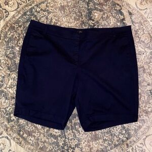 J Crew navy Bermuda shorts. Size 22 10 inch length